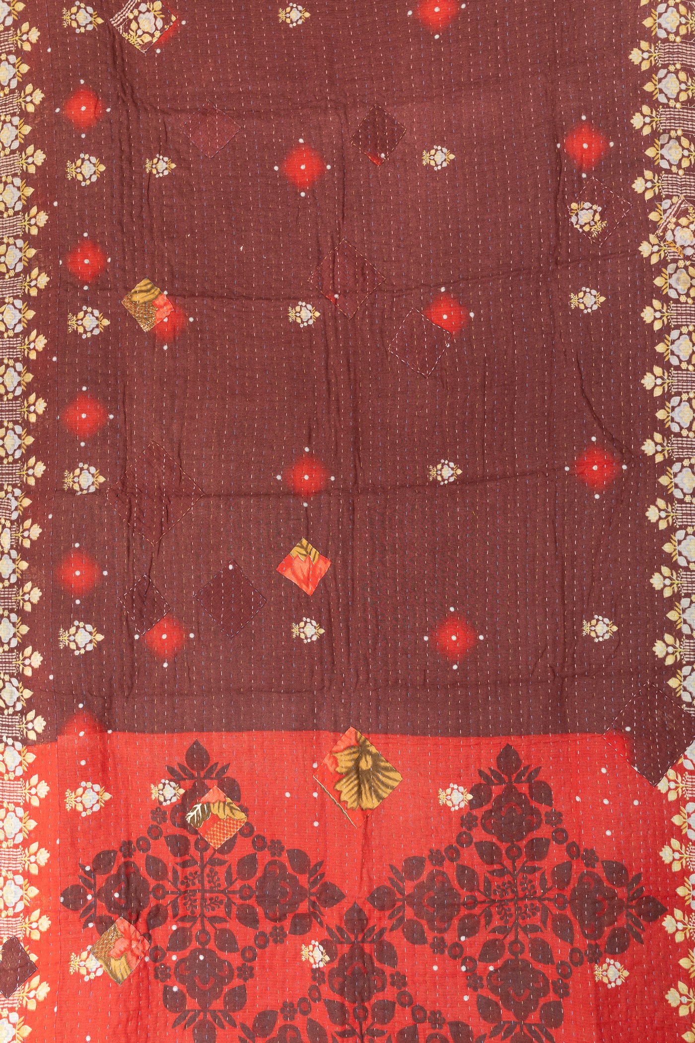 Magnolia Kantha Throw Blanket