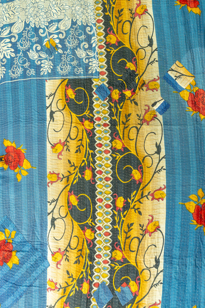 Majesty Large Kantha Throw Blanket
