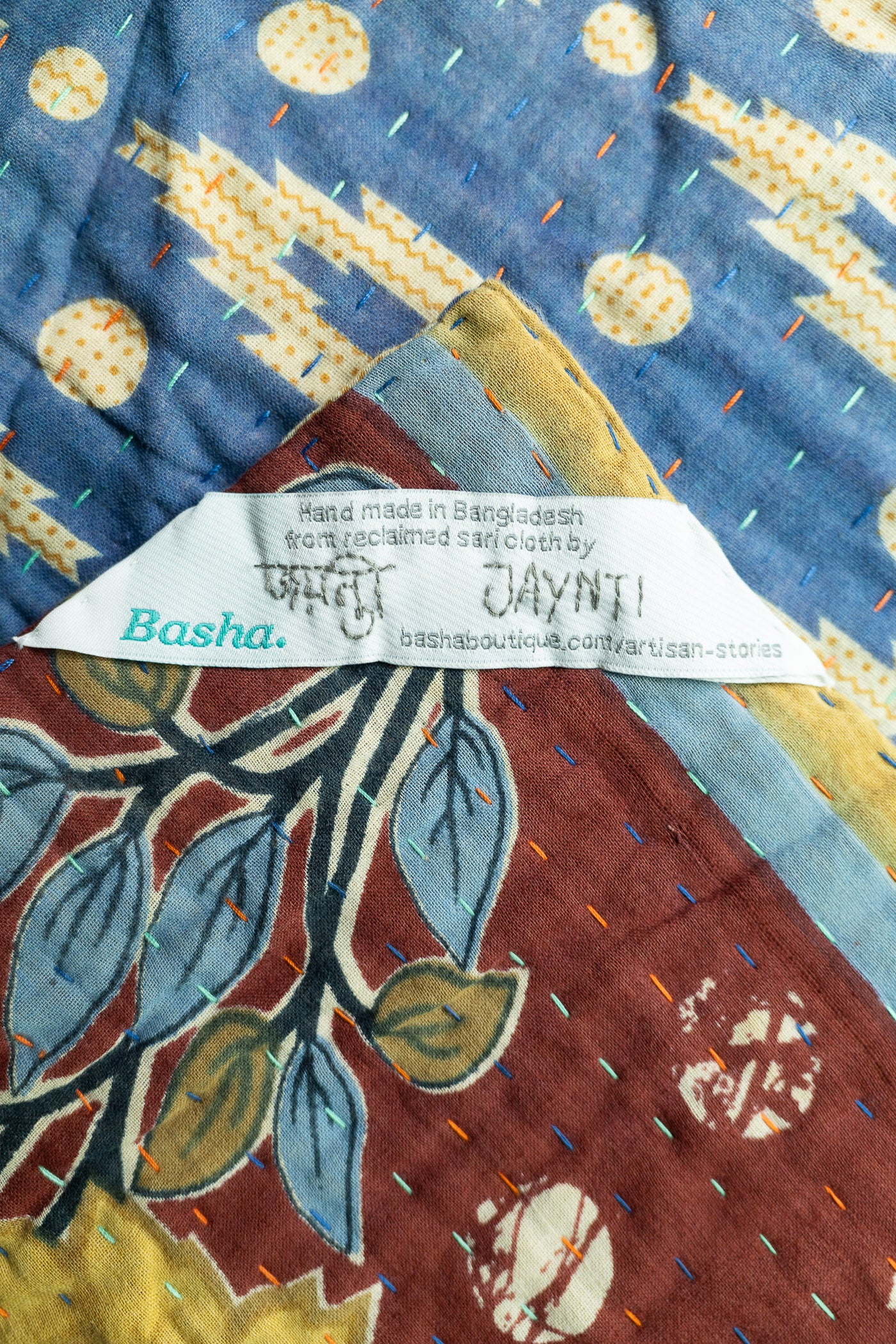 Majesty No. 2 Large Kantha Throw Blanket