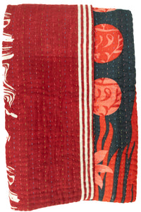 Marbled Kantha Throw Blanket