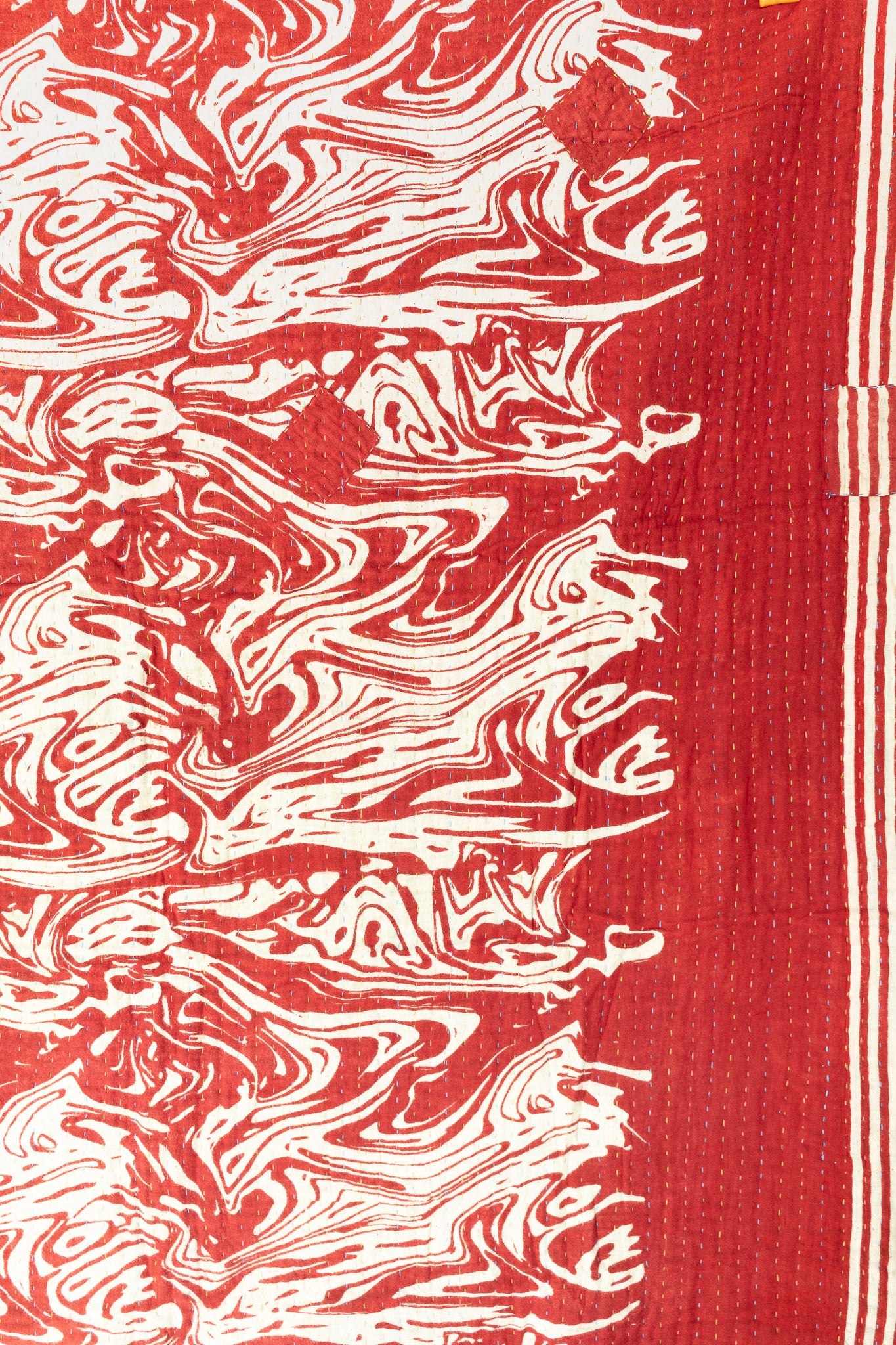 Marbled Kantha Throw Blanket