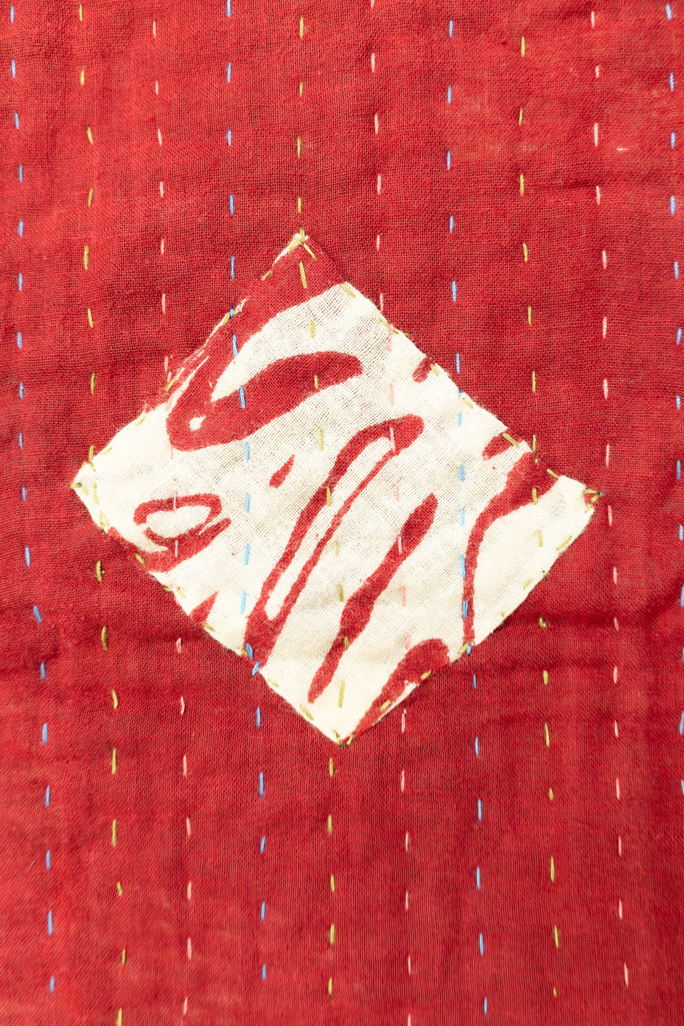 Marbled Kantha Throw Blanket