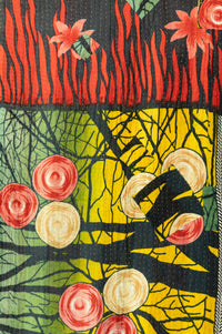 Marbled Kantha Throw Blanket