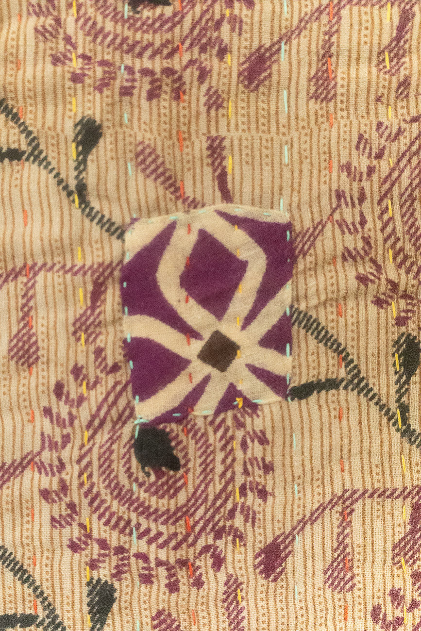 Marigold Large Kantha Throw