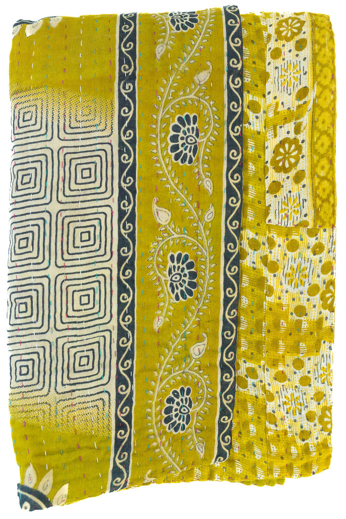 Kantha Throw Bed Quilt