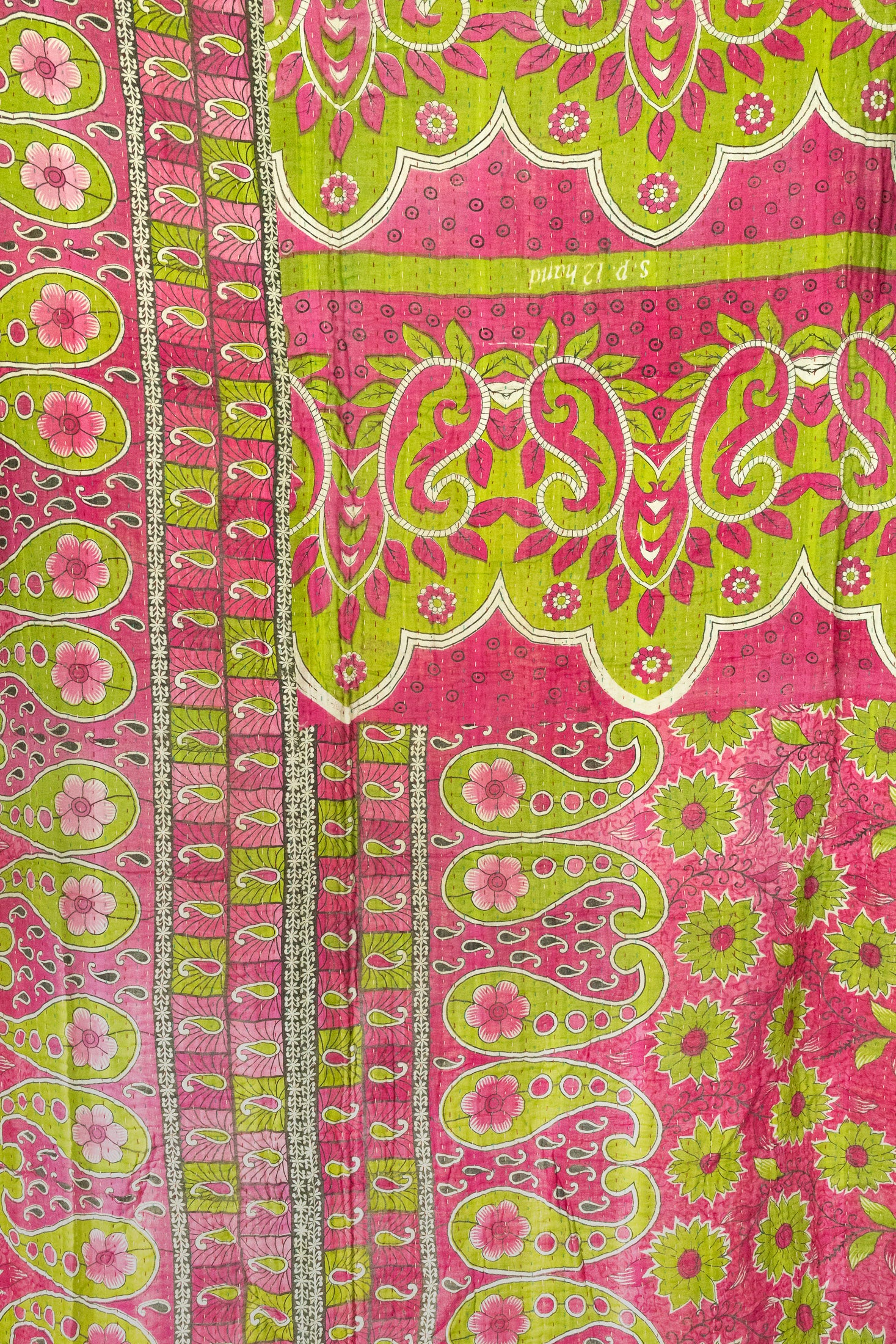 Mellow Large Kantha Throw Blanket