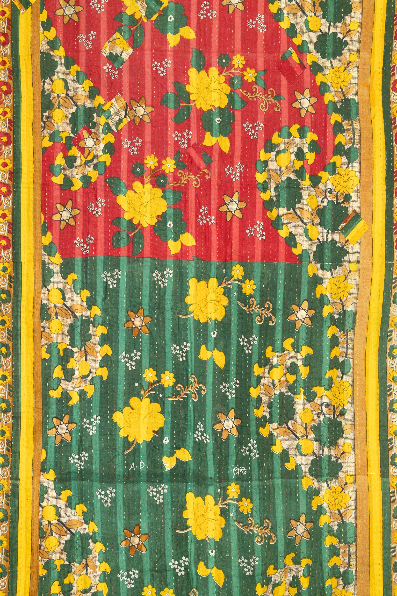 Kantha Throw Bed Quilt