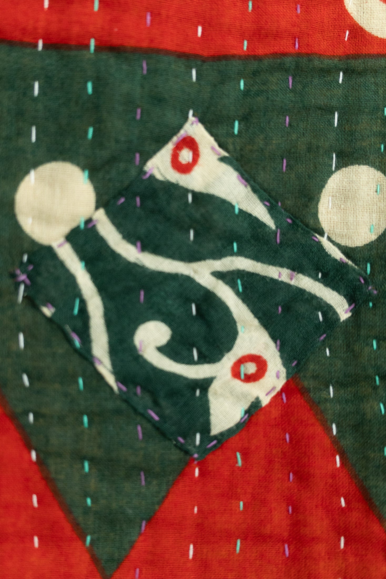 Merry Holiday Kantha Blanket