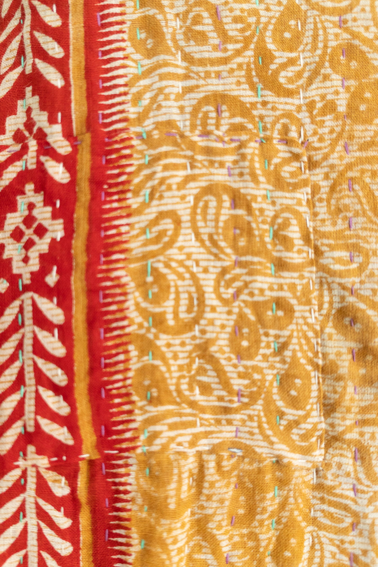 Merry Holiday Kantha Blanket