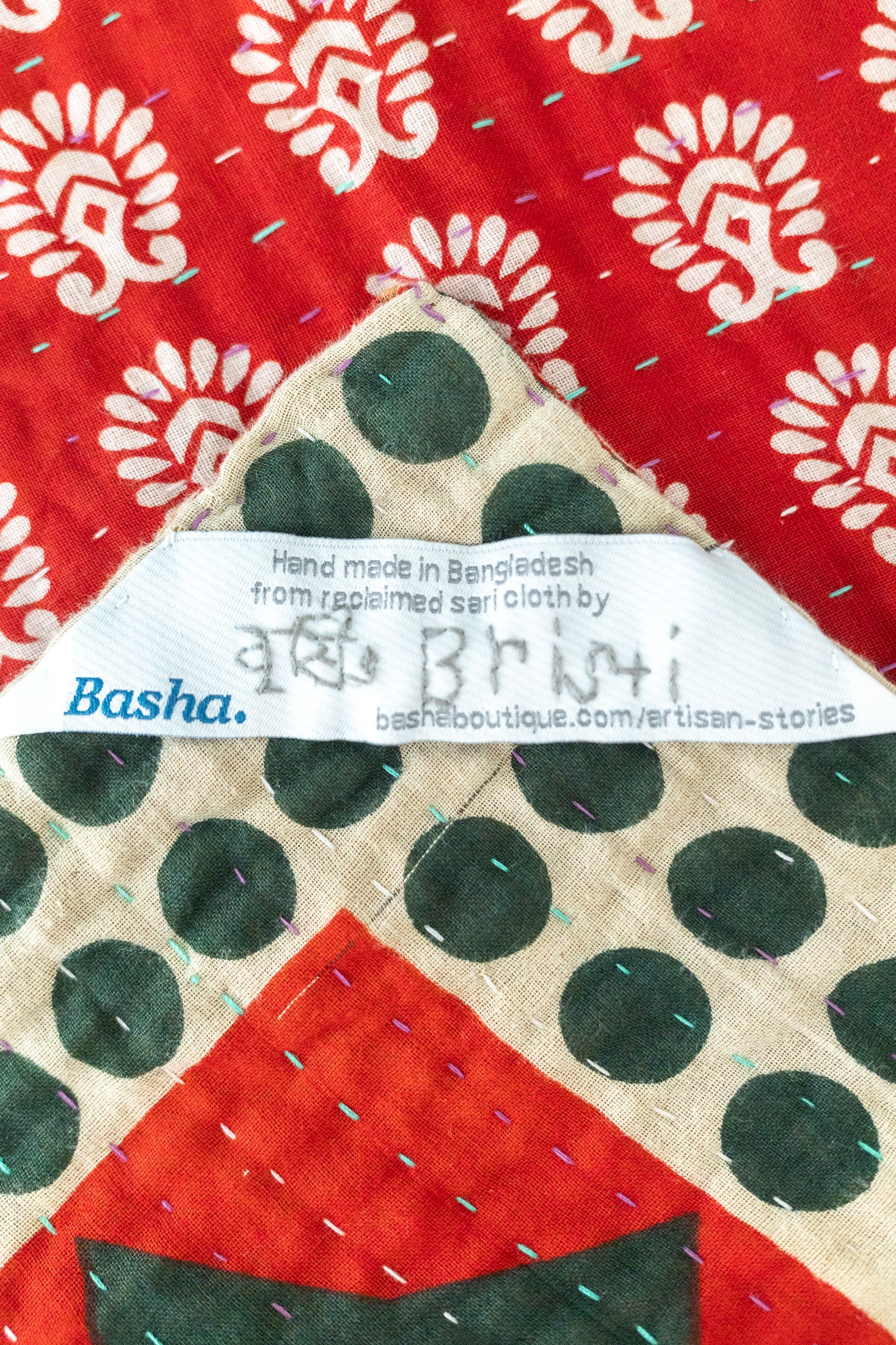 Merry Holiday Kantha Blanket