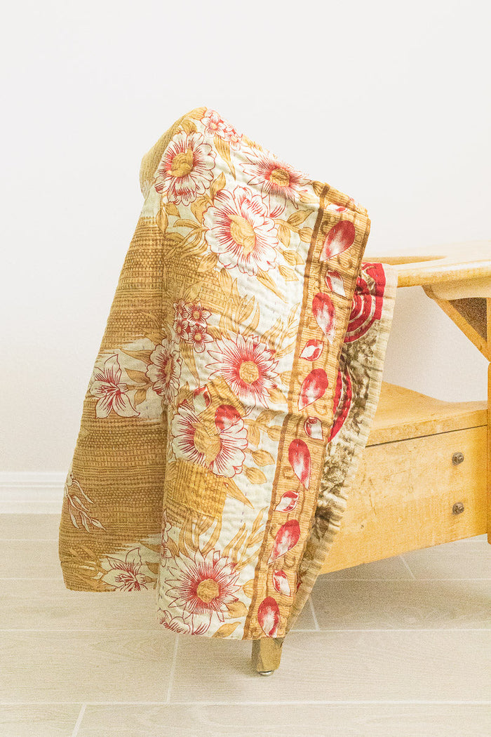dignify Holiday Kantha Baby Blanket Quilt