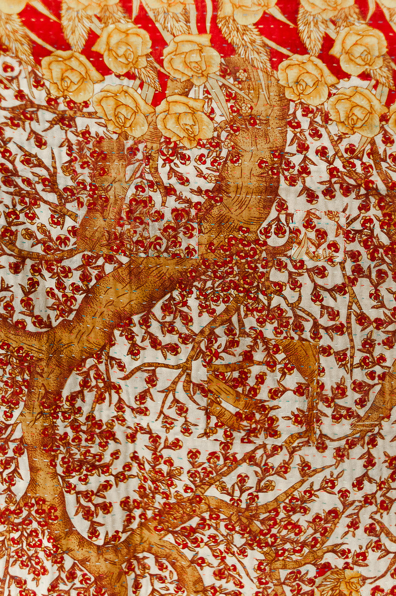 Merry Mini No. 4 Holiday Kantha Baby Blanket