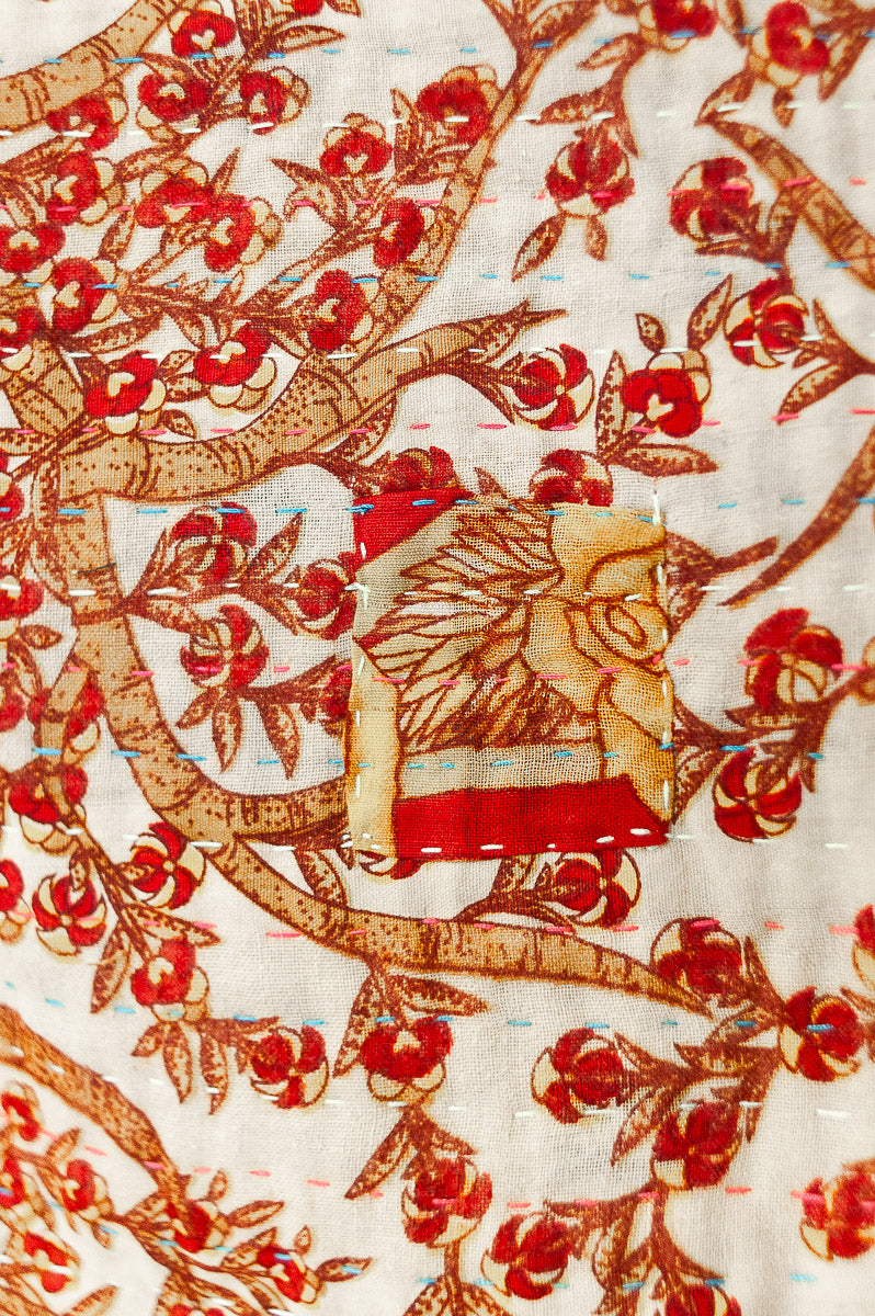 Merry Mini No. 4 Holiday Kantha Baby Blanket