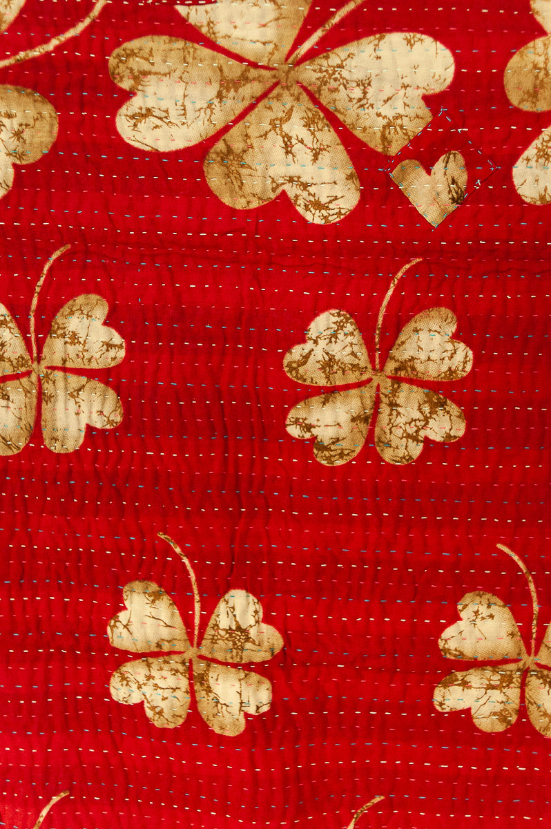 Merry Mini No. 4 Holiday Kantha Baby Blanket