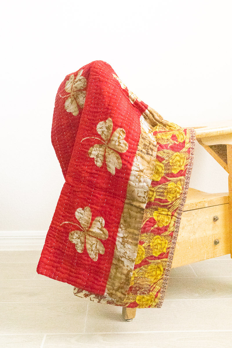Merry Mini No. 4 Holiday Kantha Baby Blanket