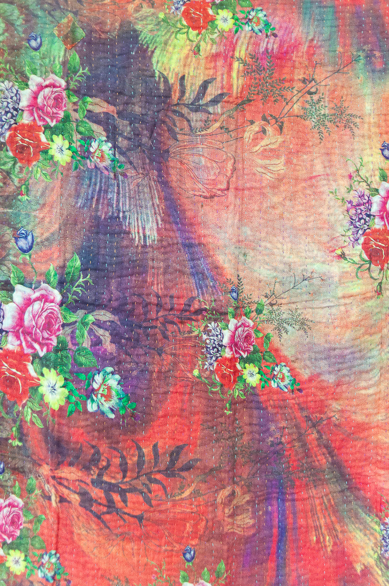 Merry Mini No. 6 Holiday Kantha Baby Blanket