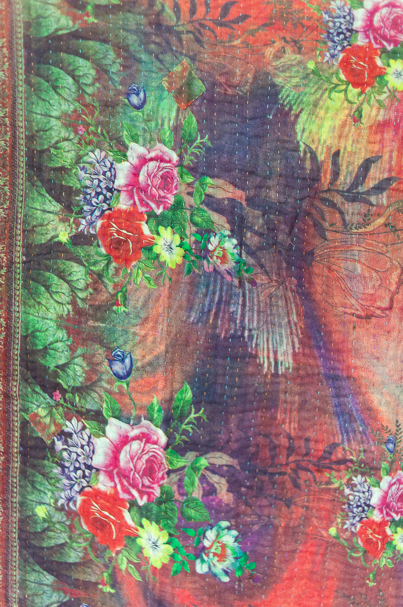 Merry Mini No. 6 Holiday Kantha Baby Blanket