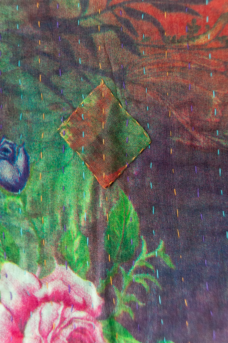 Merry Mini No. 6 Holiday Kantha Baby Blanket