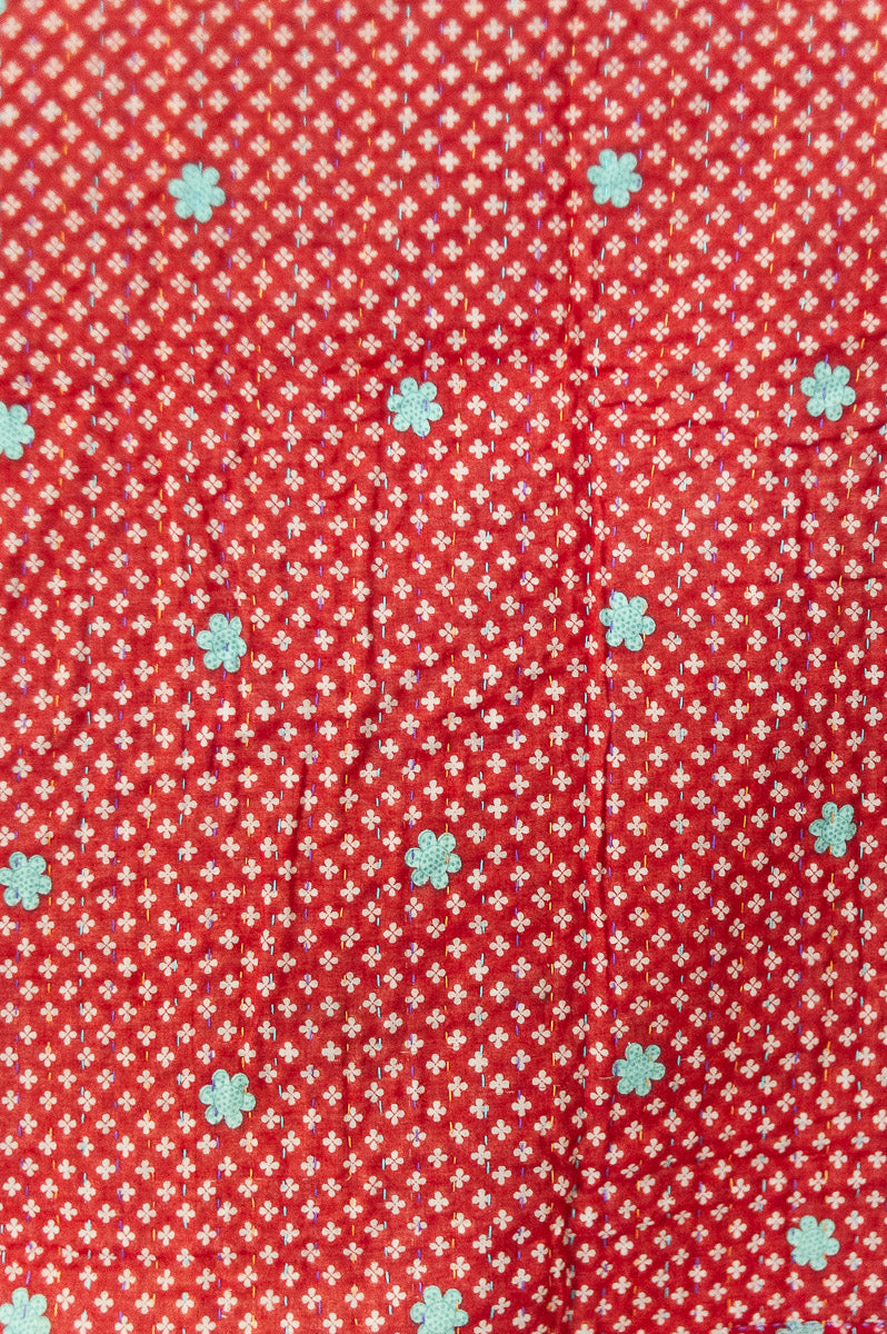 Merry Mini No. 6 Holiday Kantha Baby Blanket