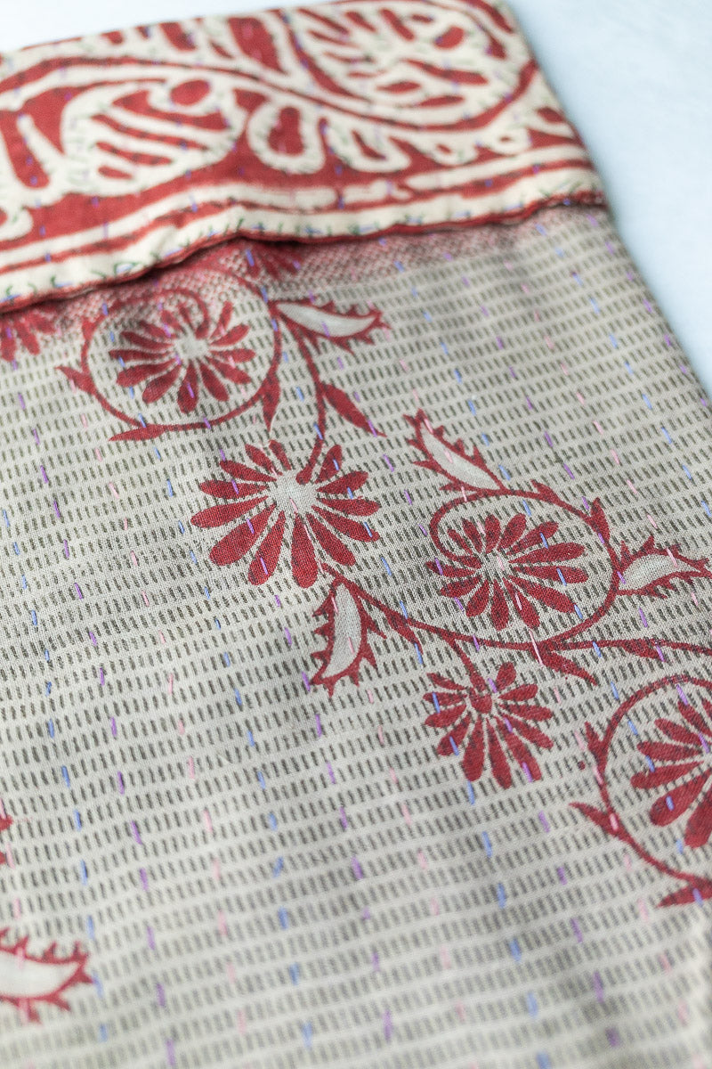 Kantha Holiday Stocking - Merry No. 25