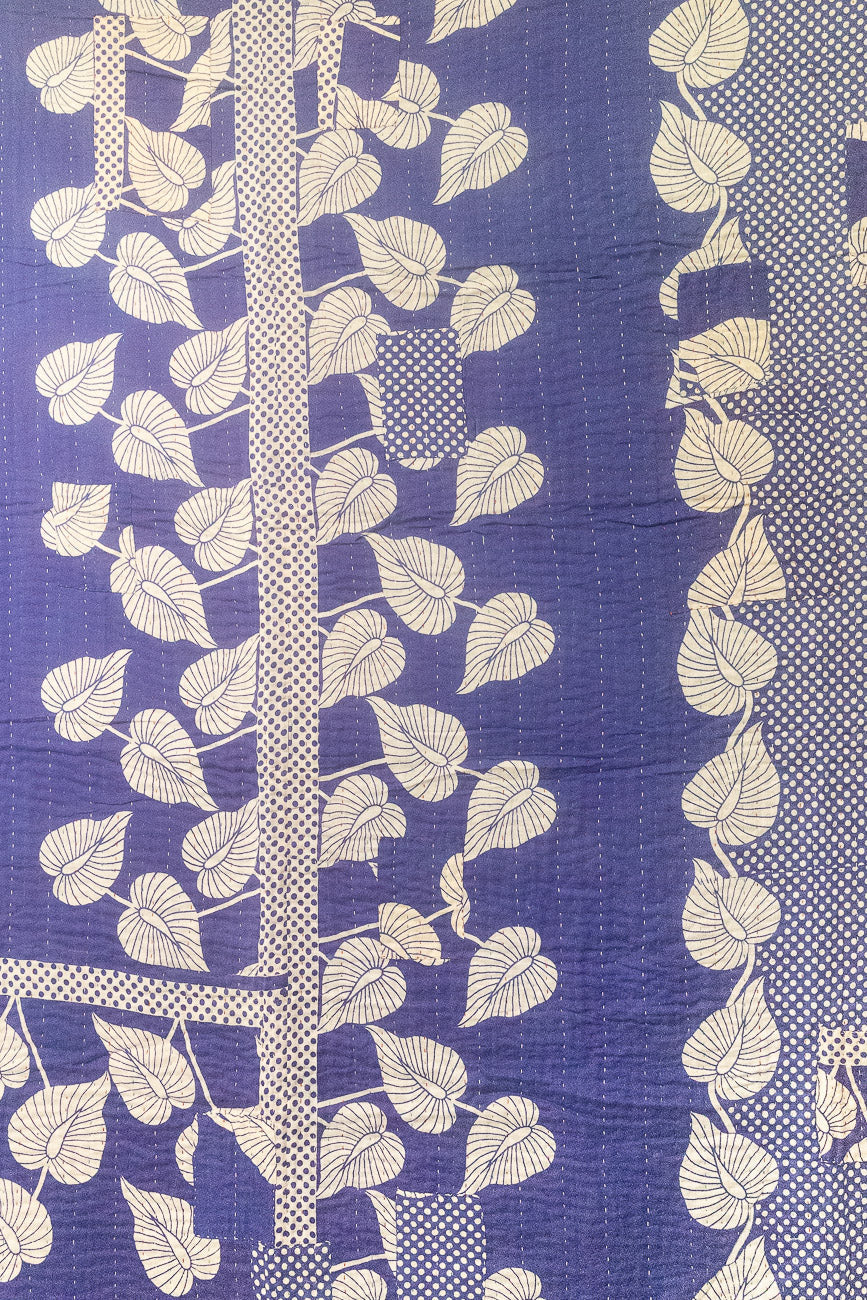Midnight Large Kantha Throw