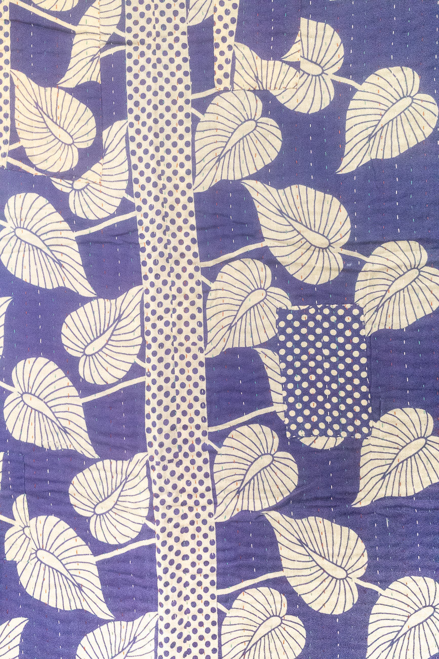 Midnight Large Kantha Throw