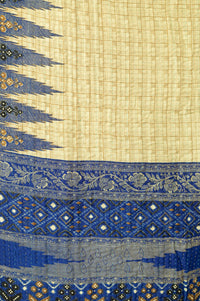 Midnight Silk Blend Kantha Throw Blanket