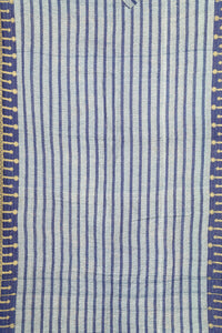 Midnight Silk Blend Kantha Throw Blanket