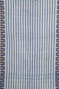 Midnight Silk Blend Kantha Throw Blanket