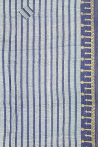 Midnight Silk Blend Kantha Throw Blanket