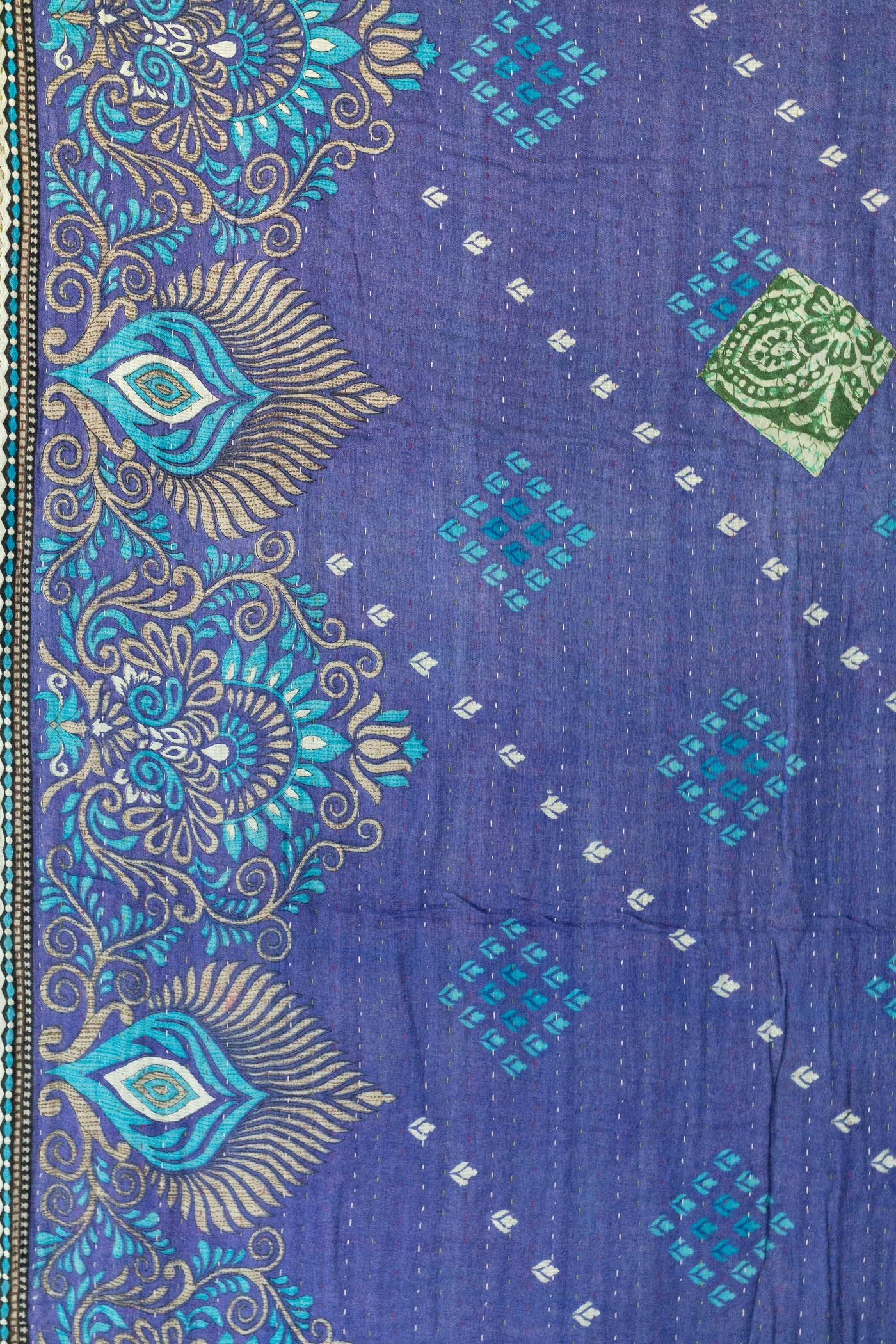 Milestone Kantha Throw Blanket