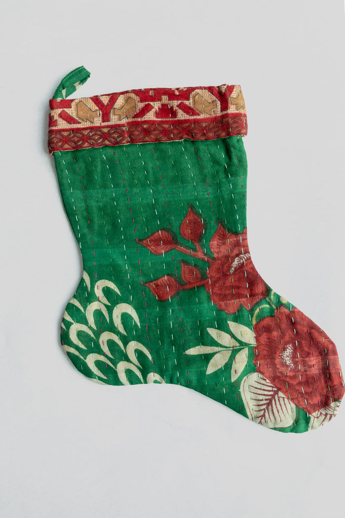 dignify Kantha Little Christmas Stocking No. 9