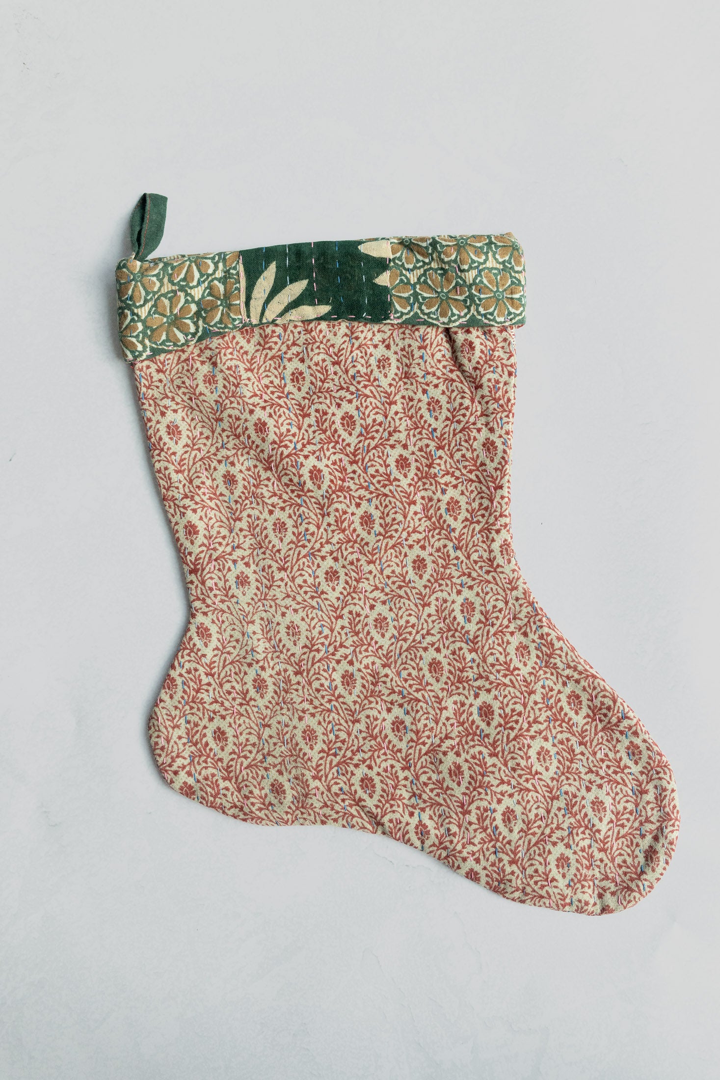 dignify Kantha Little Christmas Stocking No. 16