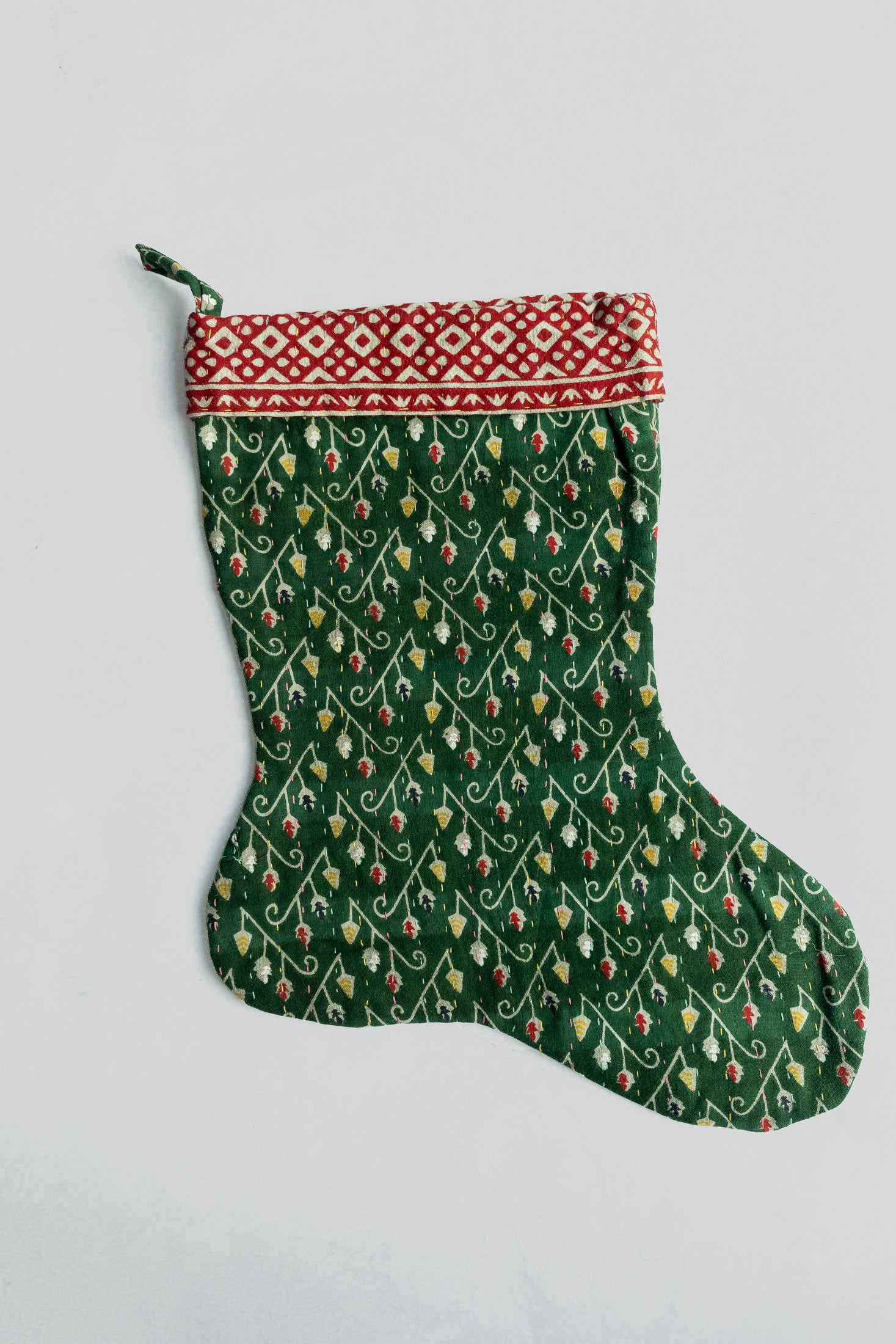 dignify Kantha Little Christmas Stocking No. 17