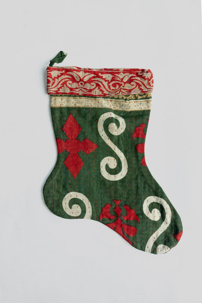 dignify Kantha Little Christmas Stocking No. 19