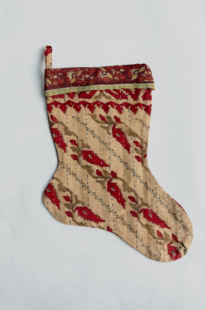 dignify Kantha Little Christmas Stocking No. 20