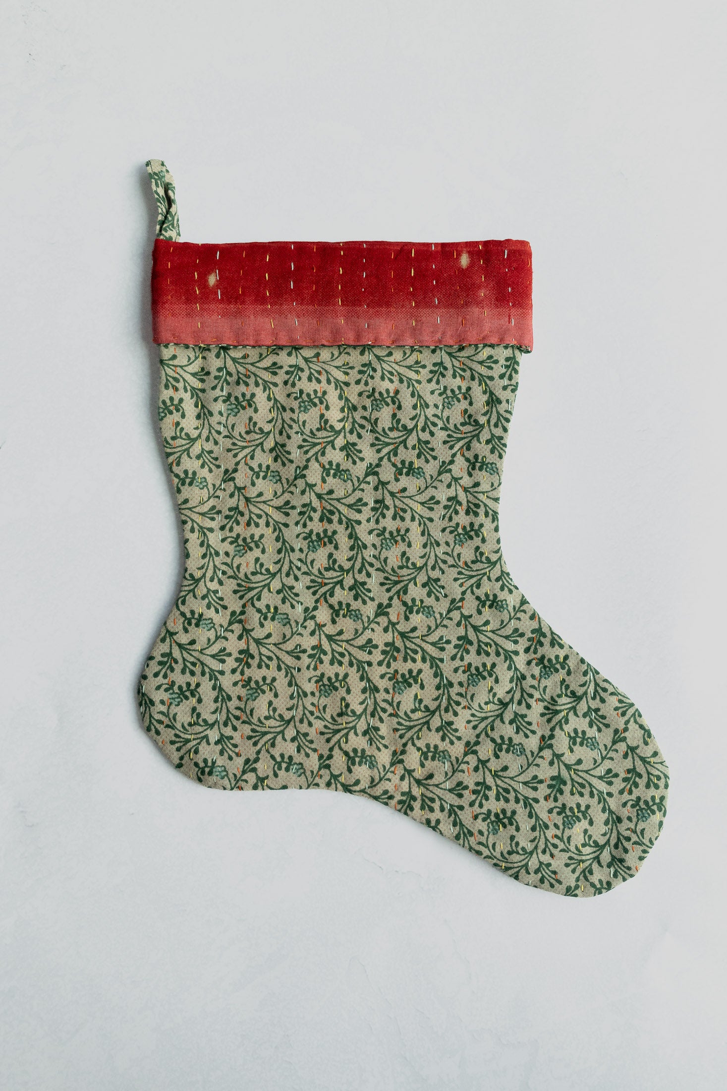 dignify Kantha Little Christmas Stocking No. 22