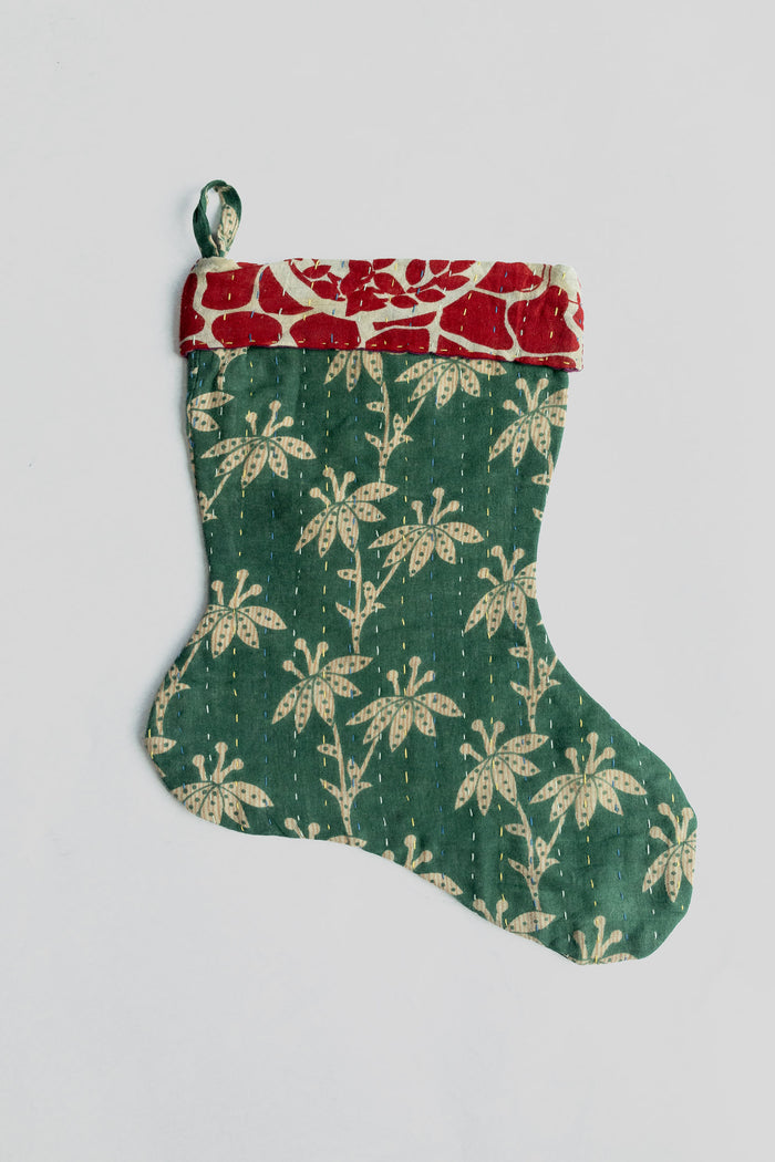 dignify Kantha Little Christmas Stocking No. 25