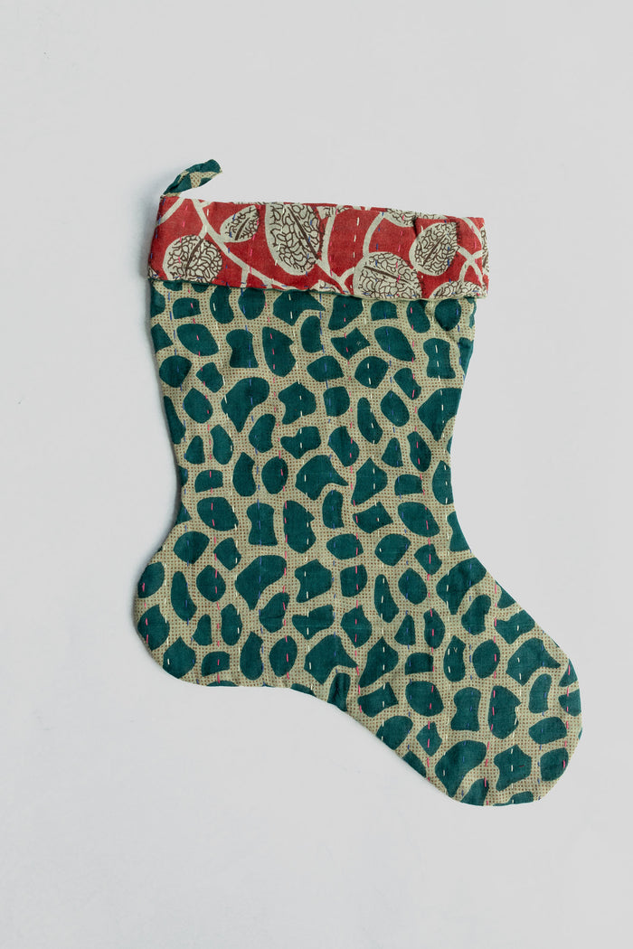 dignify Kantha Little Christmas Stocking No. 29