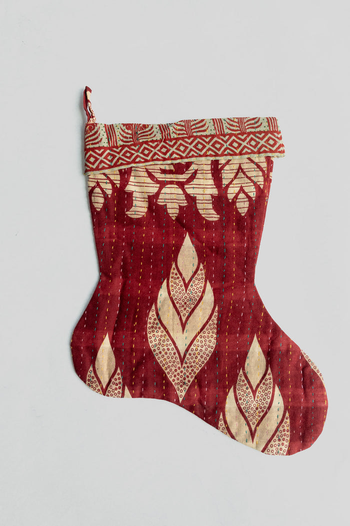 dignify Kantha Little Christmas Stocking No. 32