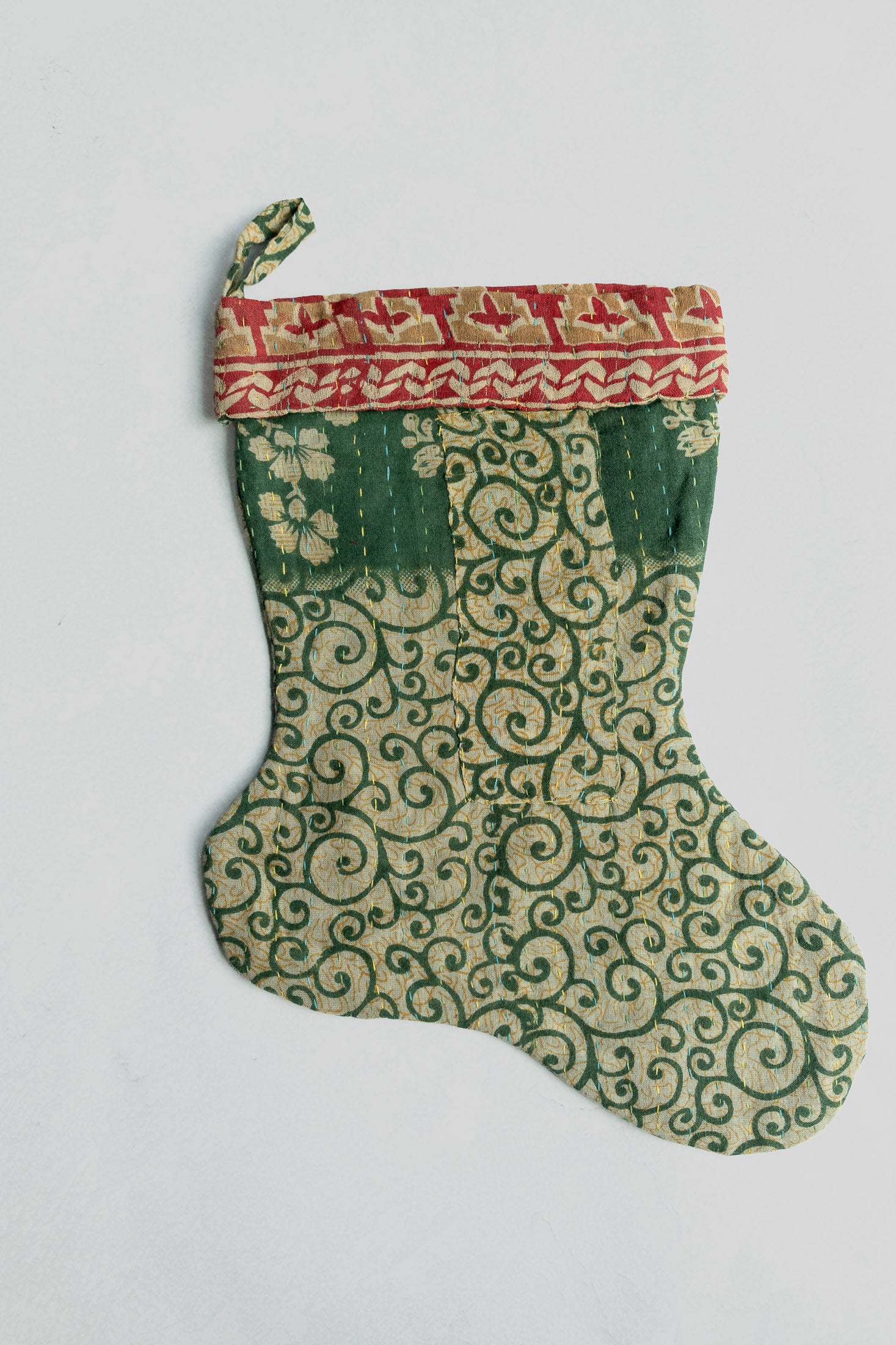dignify Kantha Little Christmas Stocking No. 33