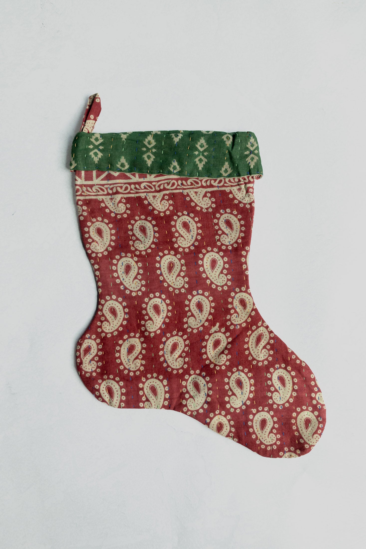 dignify Kantha Little Christmas Stocking No. 34