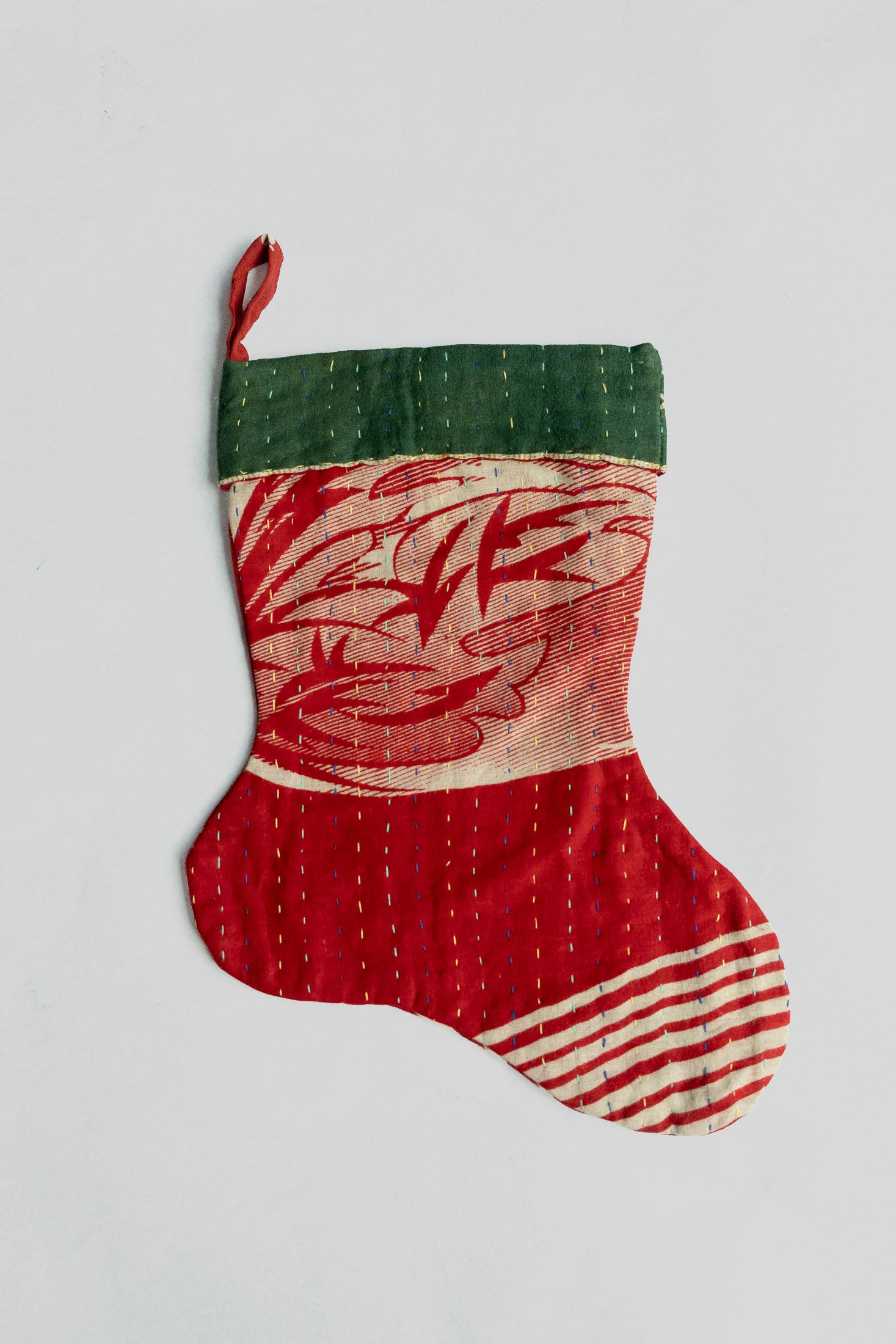 dignify Kantha Little Christmas Stocking No. 35