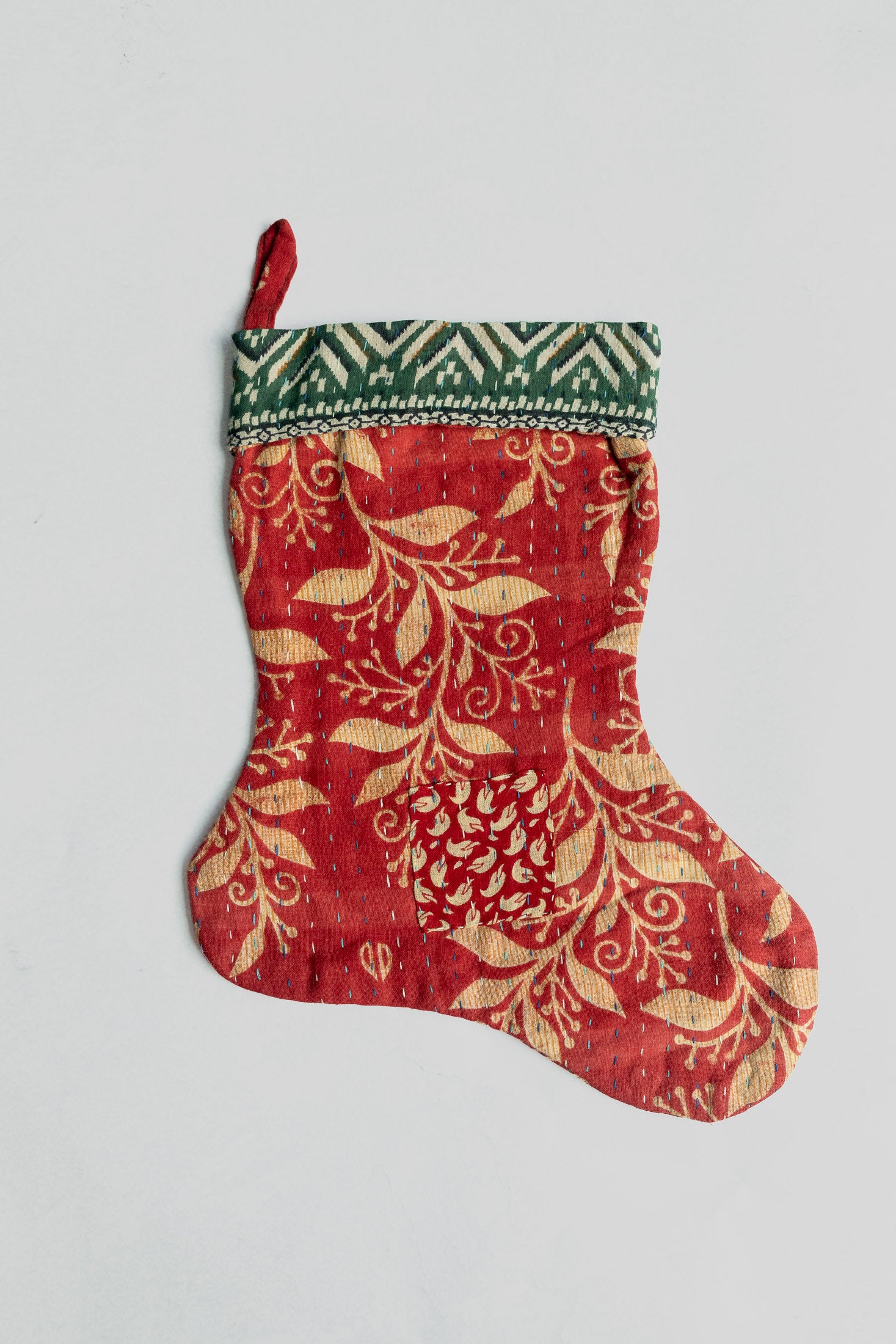 dignify Kantha Little Christmas Stocking No. 36