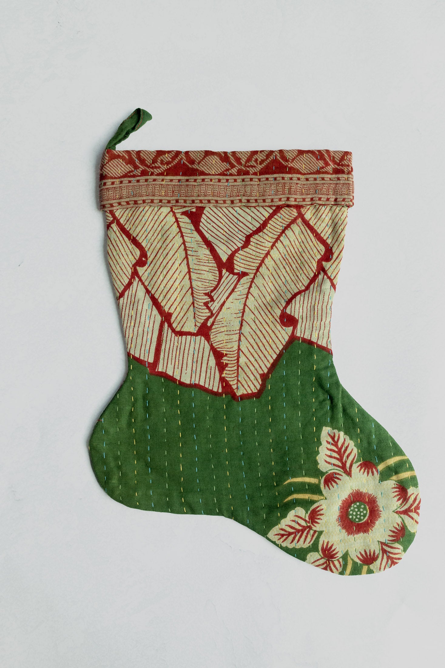 dignify Kantha Little Christmas Stocking No. 38