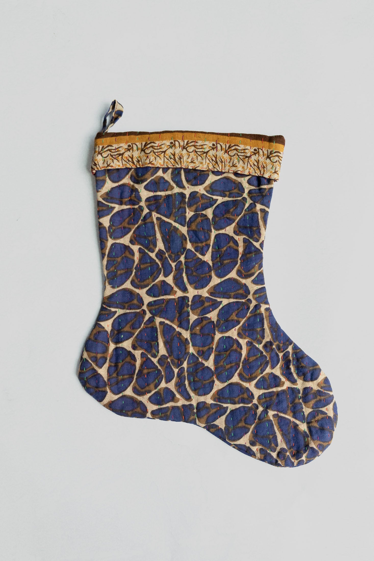 dignify Kantha Little Christmas Stocking No. 40