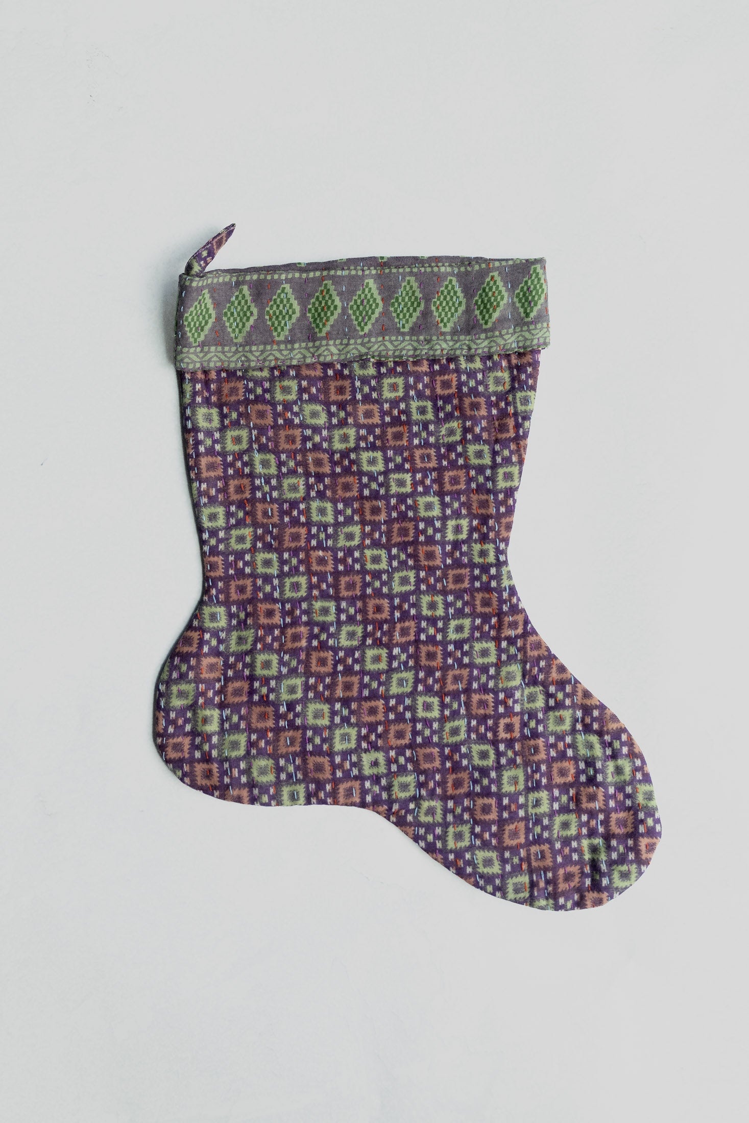 dignify Kantha Little Christmas Stocking No. 41
