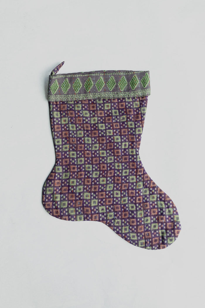 dignify Kantha Little Christmas Stocking No. 41