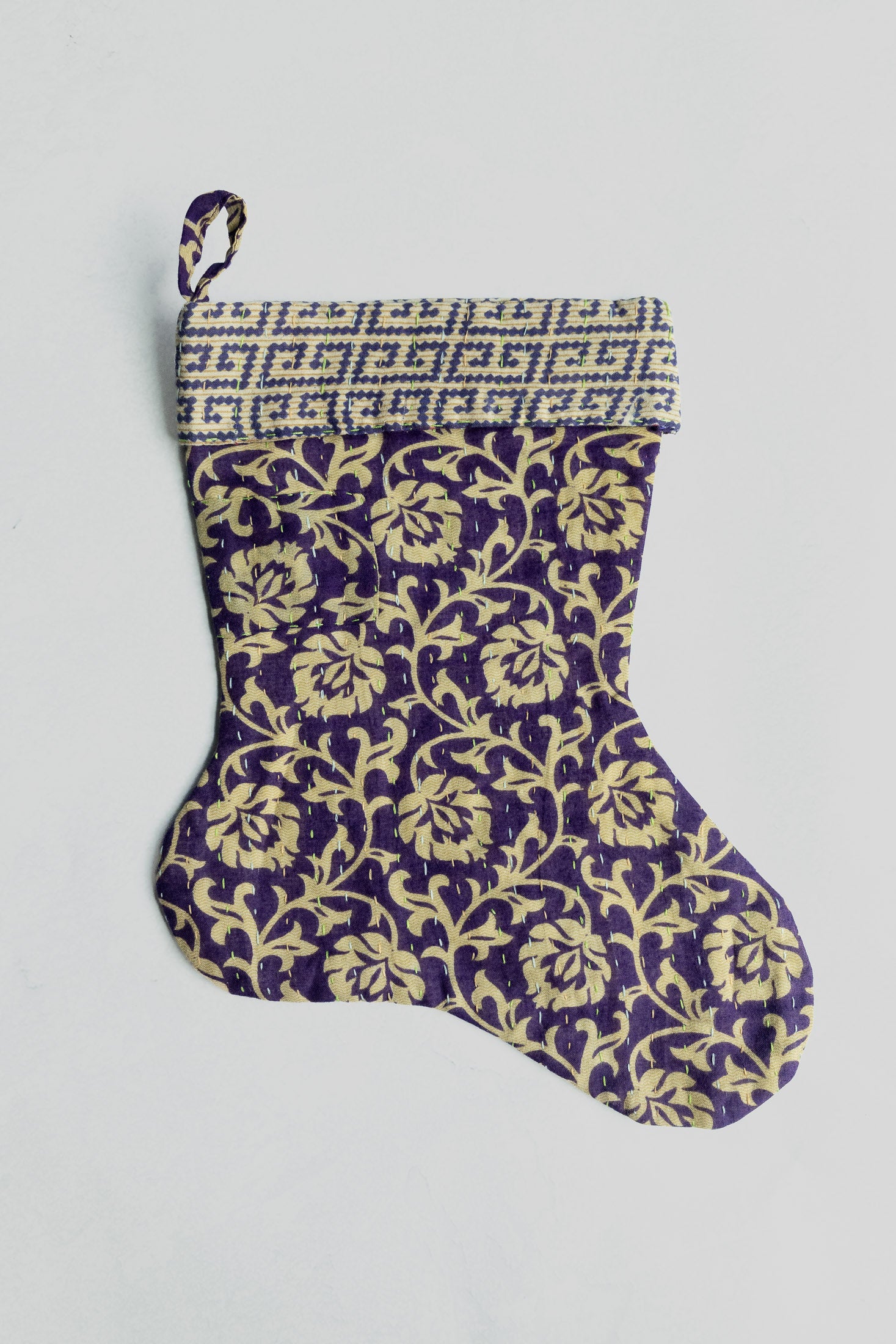 dignify Kantha Little Christmas Stocking No. 42