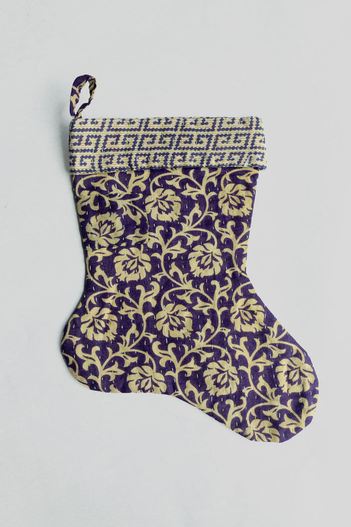 dignify Kantha Little Christmas Stocking No. 42